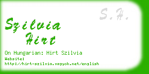 szilvia hirt business card